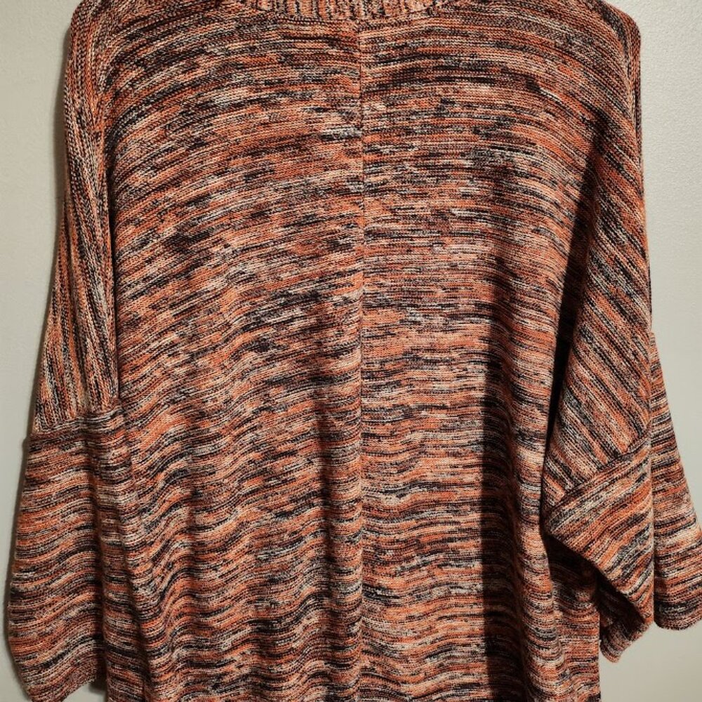 J. Jill Pure Jill Space Dyed V Neck Kimono Sleeve Sweater XLP Cotton - Picture 6 of 7